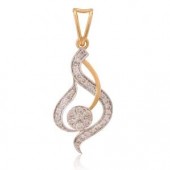 Beautifully Crafted Diamond Pendant Set with Matching Earrings in 18k gold with Certified Diamonds - PD1450P